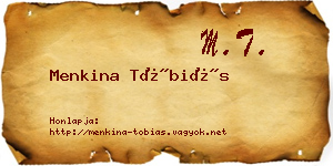 Menkina Tóbiás névjegykártya